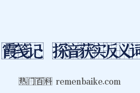 霞笺记·探音获实反义词是什么意思的图片